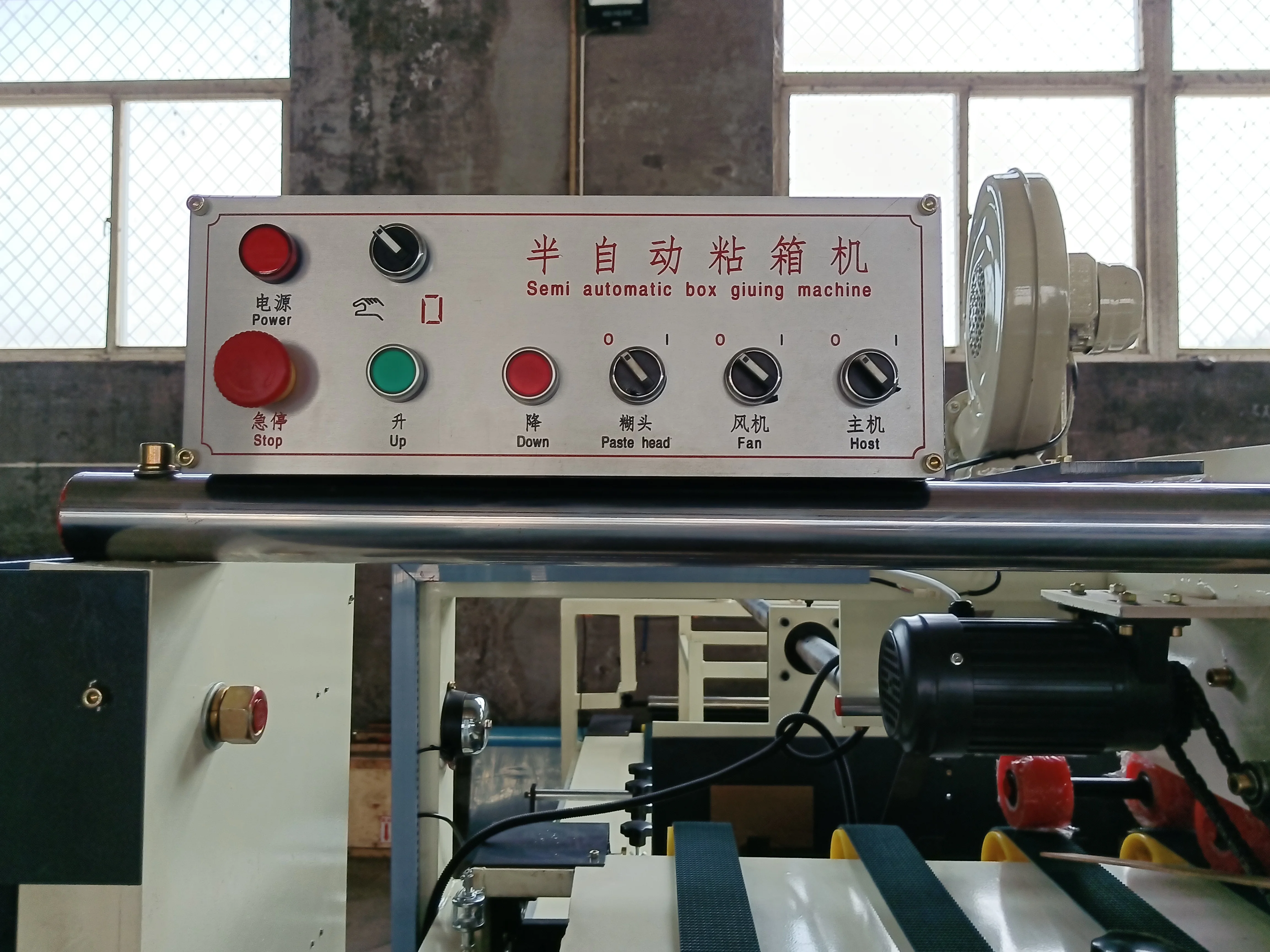 Semi Automatic Box Gluing Machine Corrugated Carton Box Flexo Folder Gluer Industrial Gluing Machines