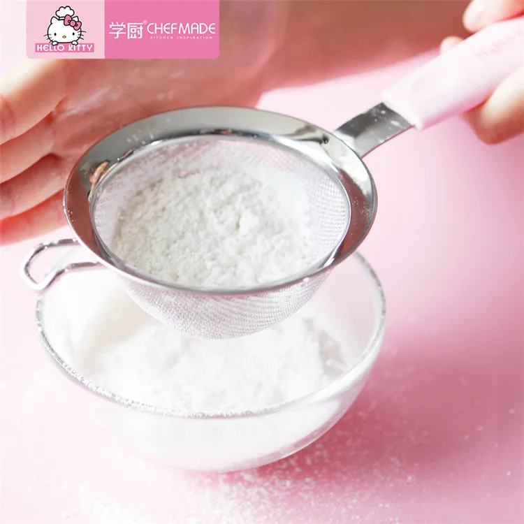 CHEFMADE Baking Hand Held Kitchen 14CM Stainless Steel S/S Flour Sieve For Cooking