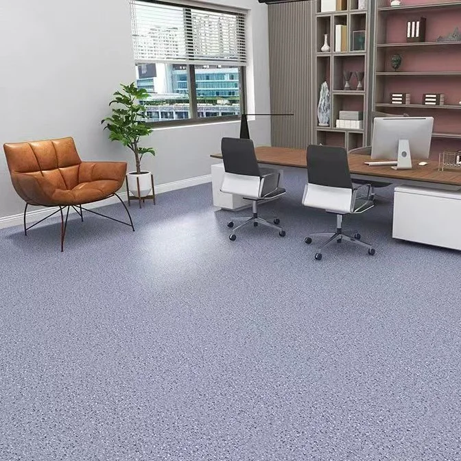 2mm thickness waterproof indoor decoration plastic PVC rolls flooring homogeneous flooring for hospital decoration