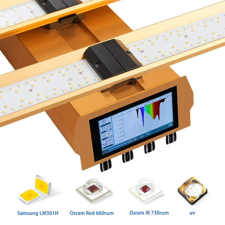 High PPF Samsung LED LM281B LM301H 4-Bar Dimming 4-Channels 240W/320W Full Spectrum UV IR LED Grow Light for Indoor Use