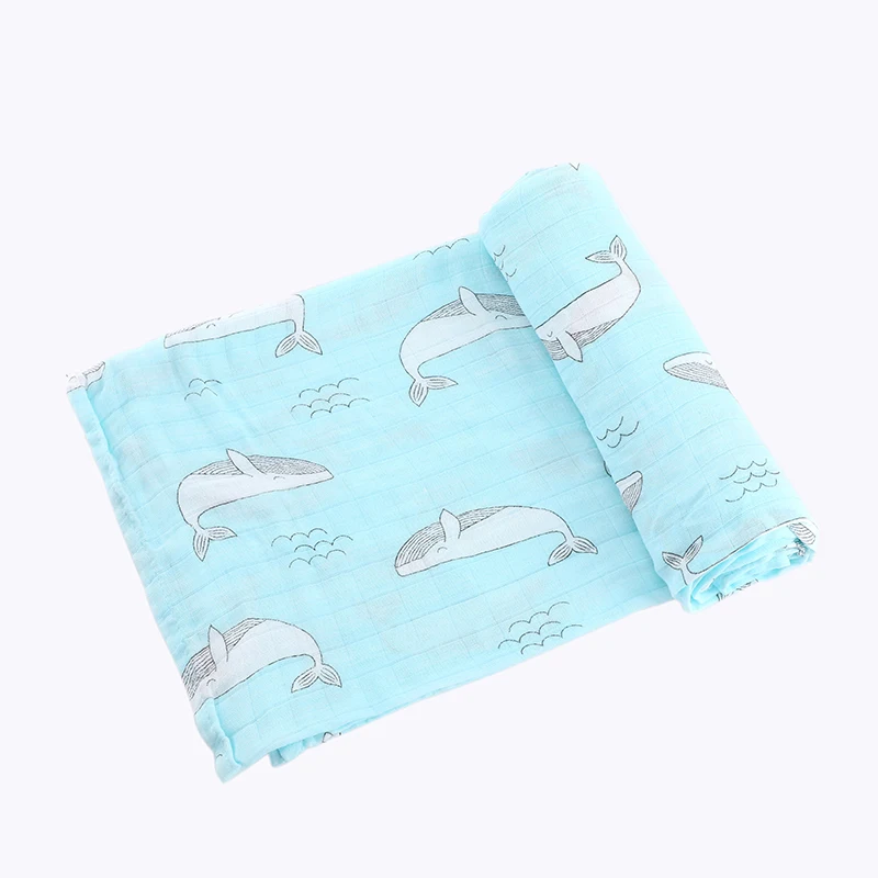 Wholesale Cheap Price 70%Bamboo 30%Cotton Baby Muslin Swaddle Blankets Breathable Lightweight Baby Blanket