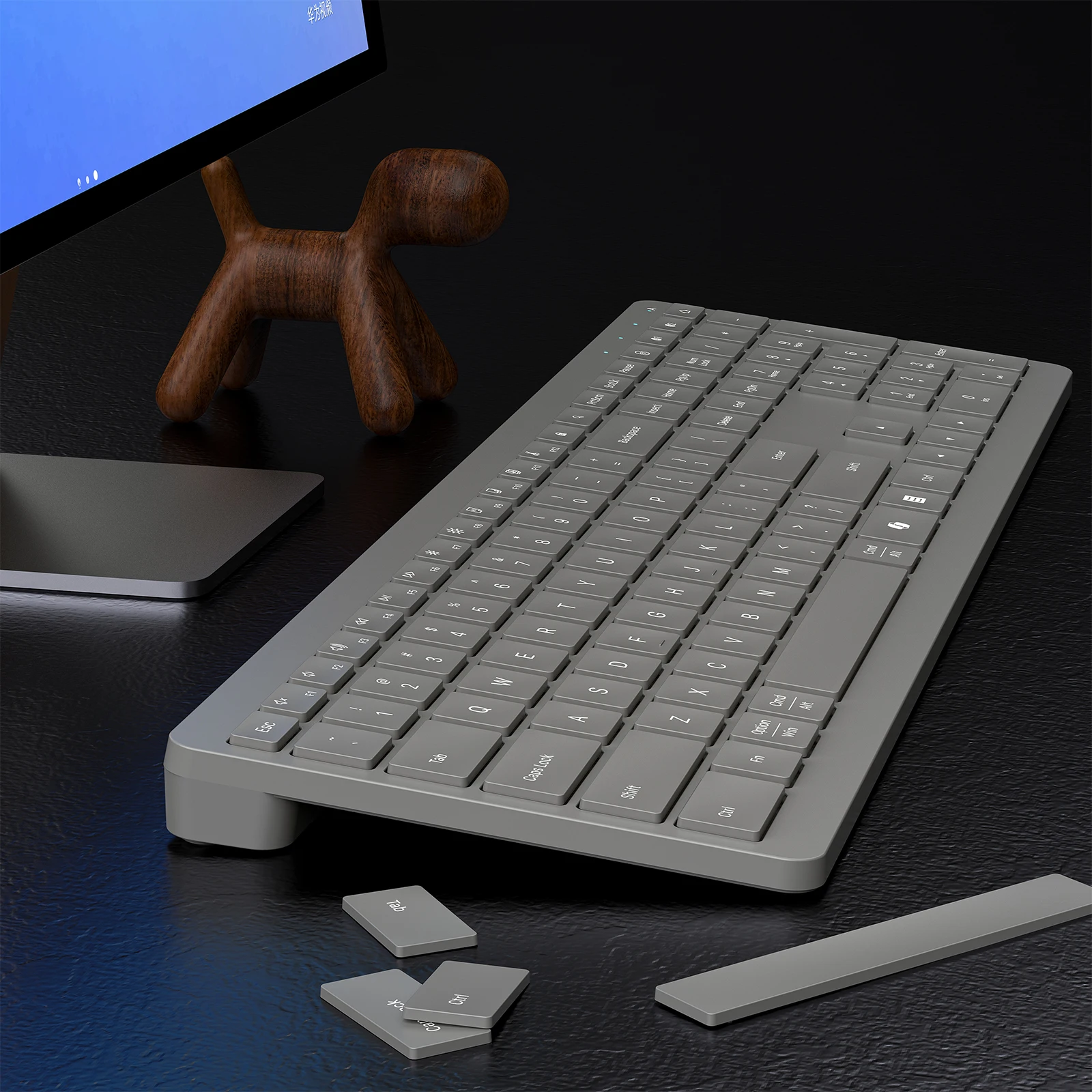 Customize Spanish Russia Arabic Wired Office Keyboard AI Copilot Key Silent Ultra-thin Keyboard and Mouse for Computer Laptop