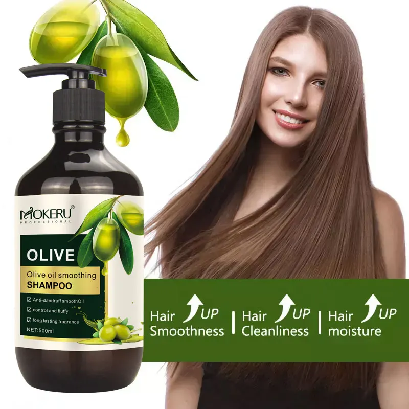 MOKERU Natural Extract Olive Hair Shampoo For Hair Care Use Strengthen Professional Salon Moisturizing Daily Cleaning Shampoo