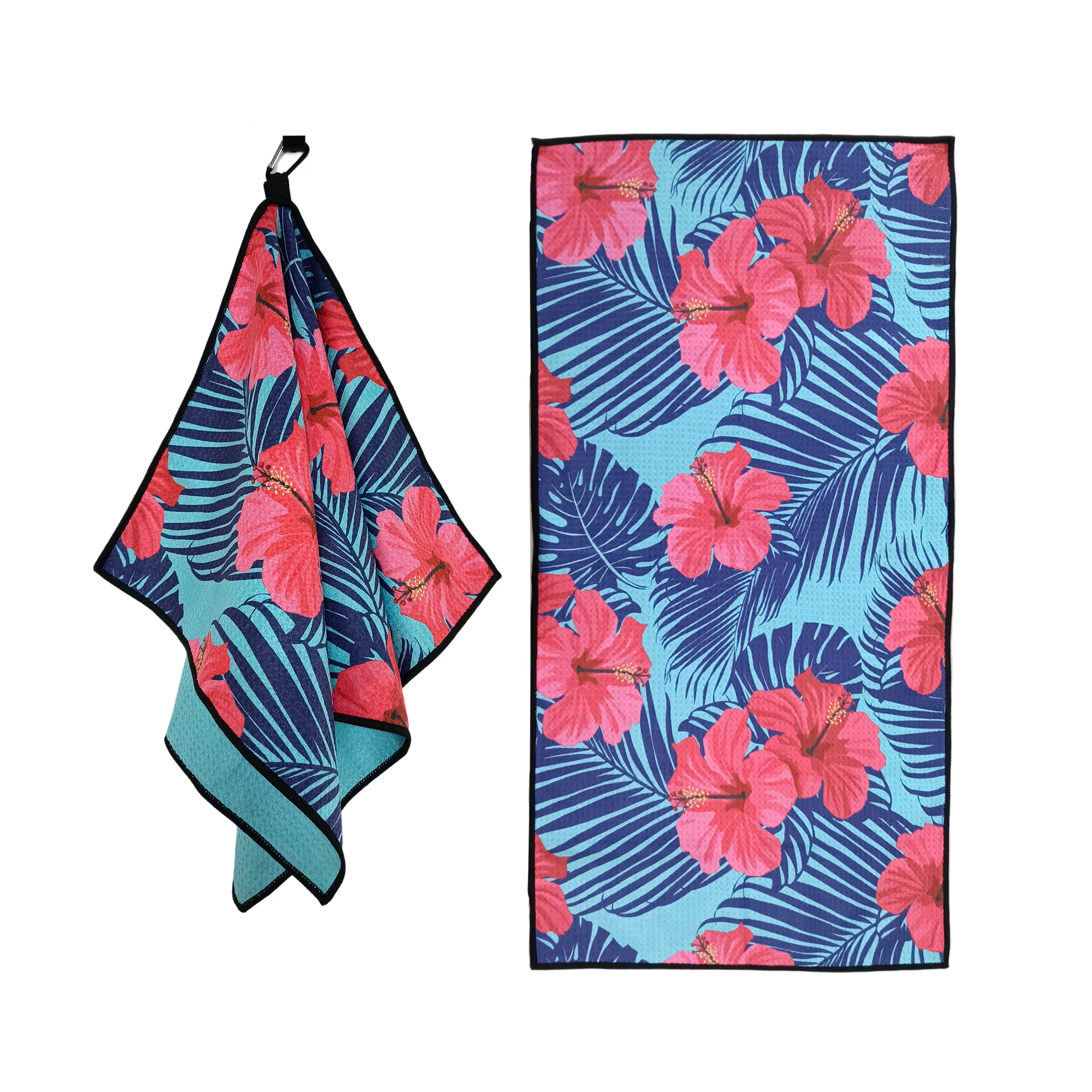 Super absorbent printing microfiber waffle towel recycled standard towel microfibre golf towels custom