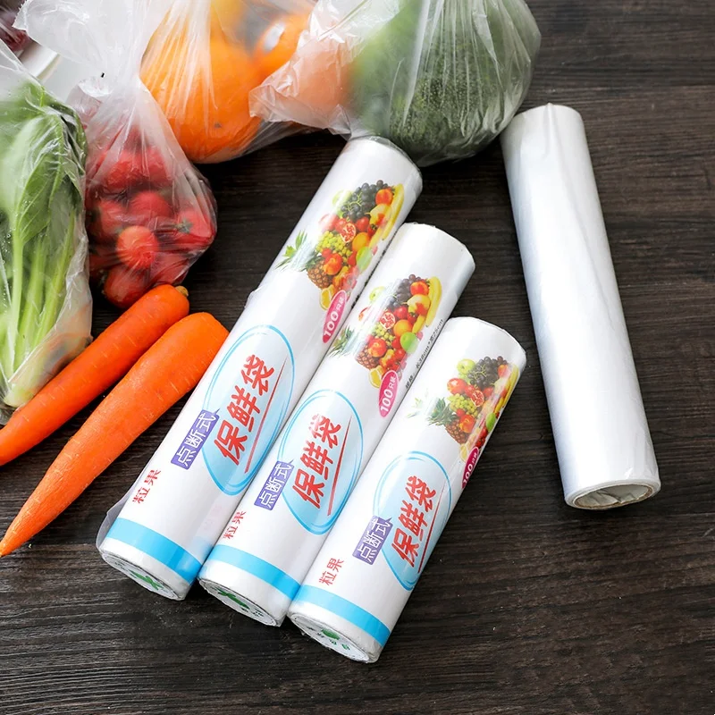 Wholesale Cast Food Grade PE Storage Bag Plastic Food cling Packaging for Kitchen for Fresh Food and Ingredients