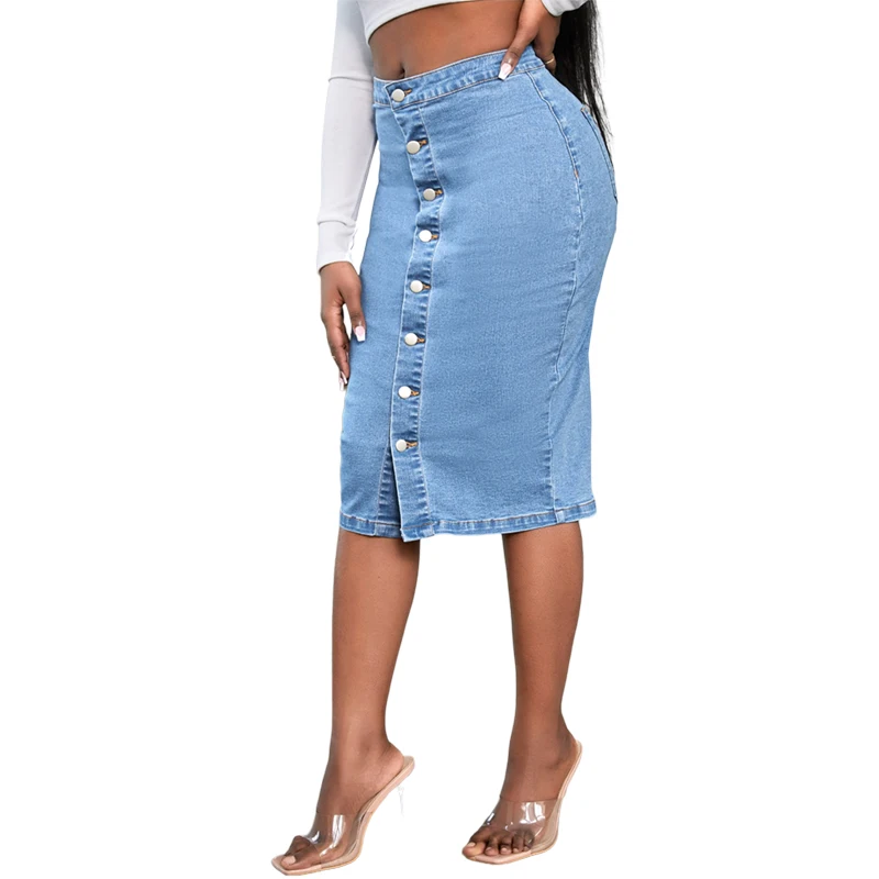 Женская джинсовая юбка-карандаш