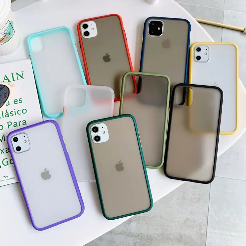 
Hot Sale Popular Cover Tpu+pc Phone Case Scrub Translucent Case For Samsung For Iphone6 For Iphone 11 Xs Max Xr X 7 8 