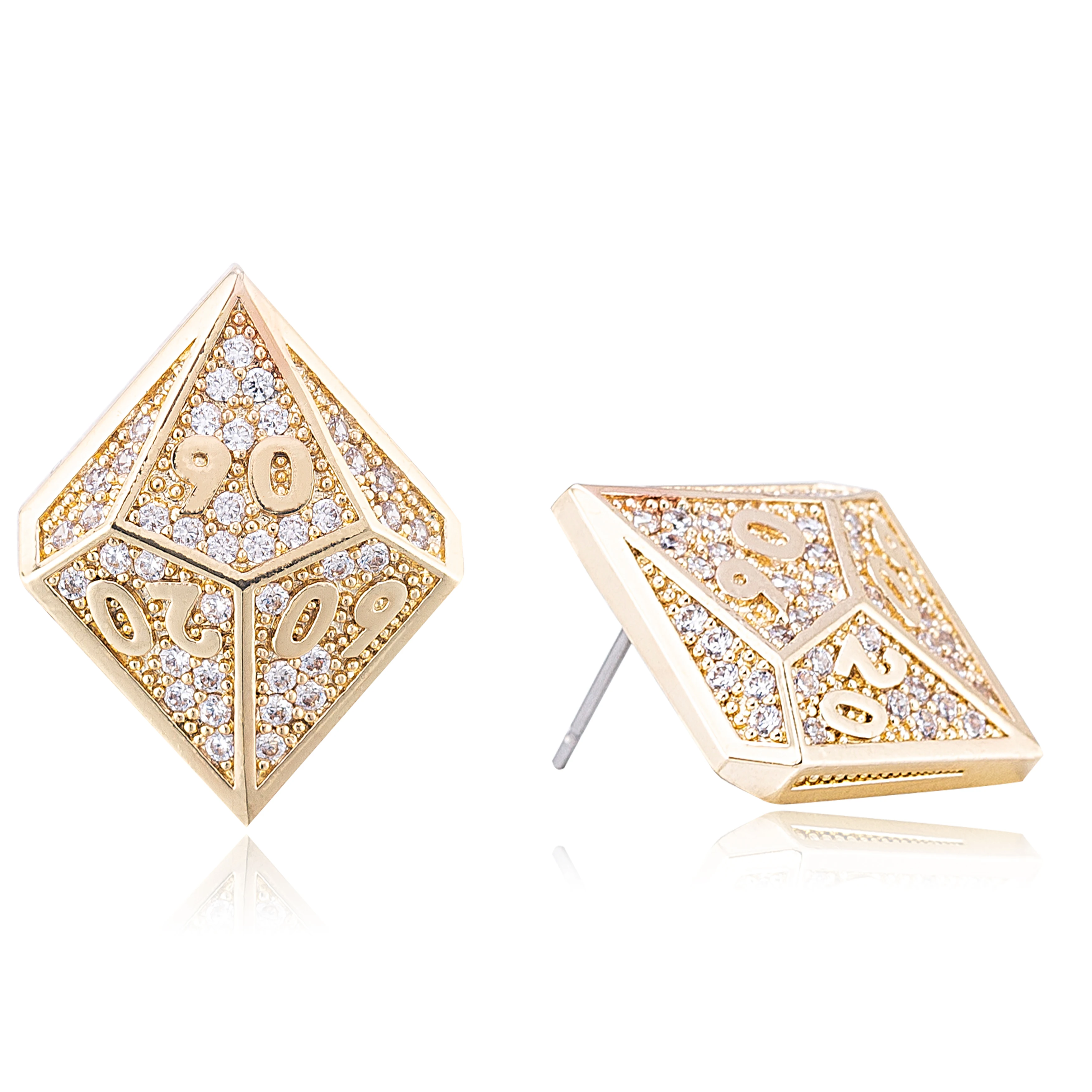 Mini Planet DND Ear Stud D20 Jewelry Board Game Dungeons and Dragons Peripheral Products DND DICE necklace Earring