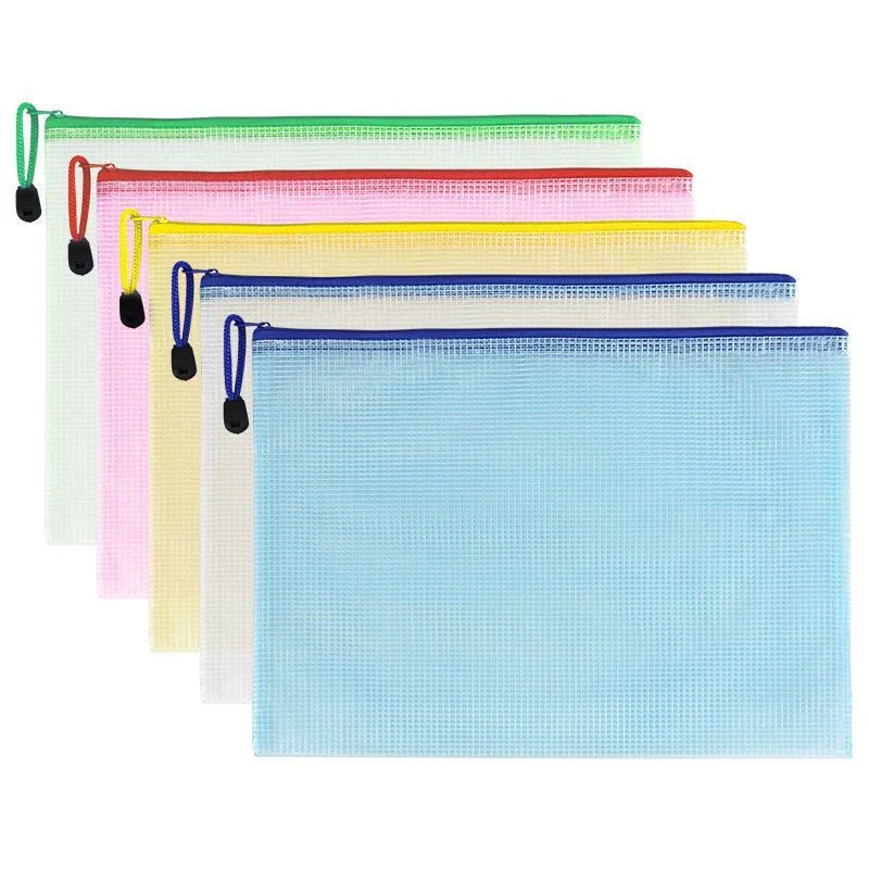 Factory Price  Custom Plastic Poly Zip Lock Envelope File Folder A4 Holder Bag USB Flash Drives Storage Case