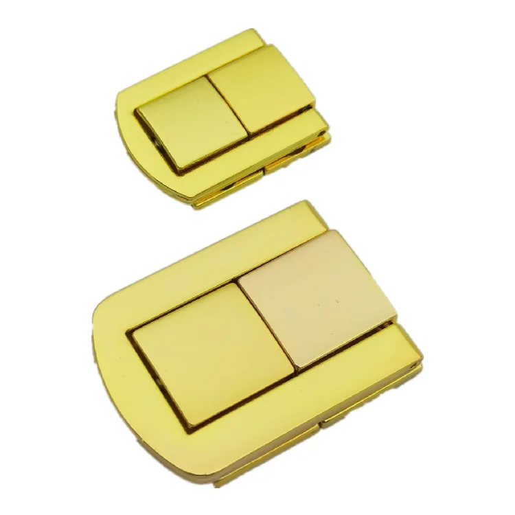 Factory Wooden Box Lock/Latch with Screw, small box gold plated clasp lock Cigar Box Fast Delivery