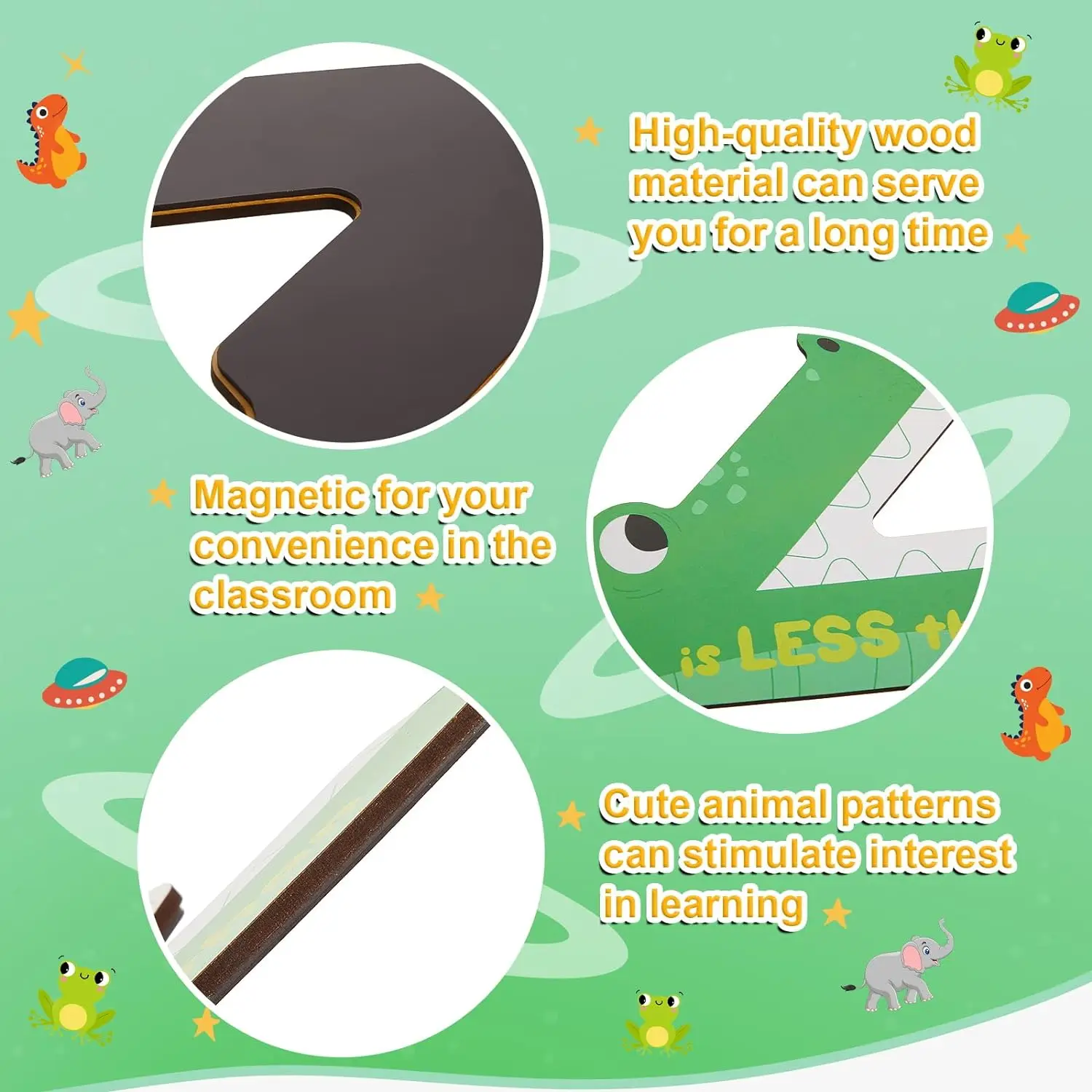 Math Sign Magnetic Teacher Tools Educational Math Symbols Greater Than and Less Than Math Magnets for Teacher School Classroom