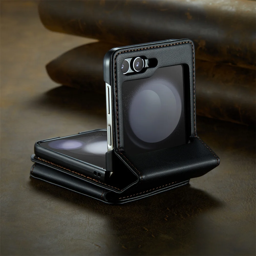 OEM CaseMe Luxury PU Leather Wallet Phone Case with RFID Blocking for Samsung Galaxy Z Flip 5 Phone Case