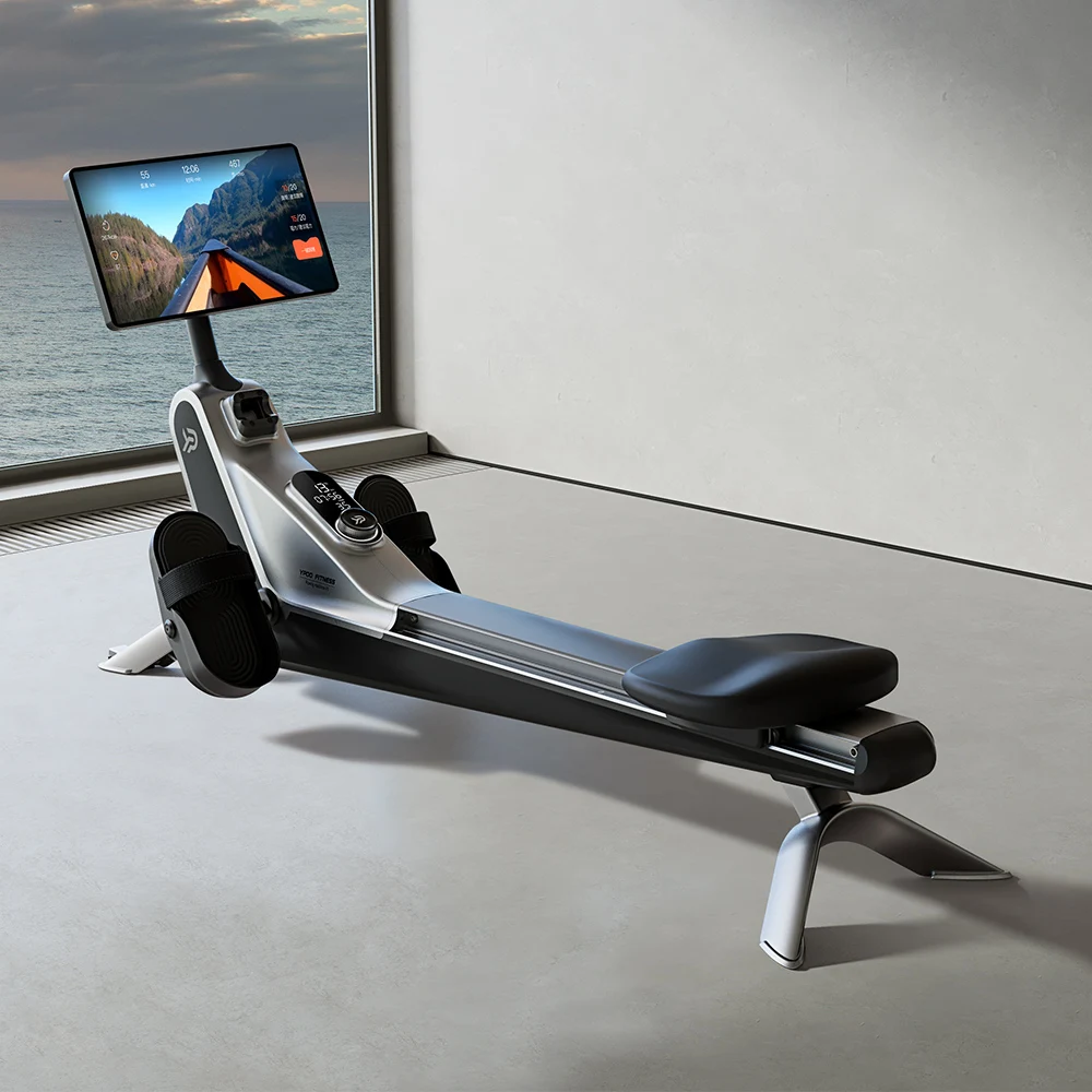 YPOO   Rowing Machine  Aviation aluminum Electromagnetic control system smart rowing machine Fitness Ergometer Rowing Machine
