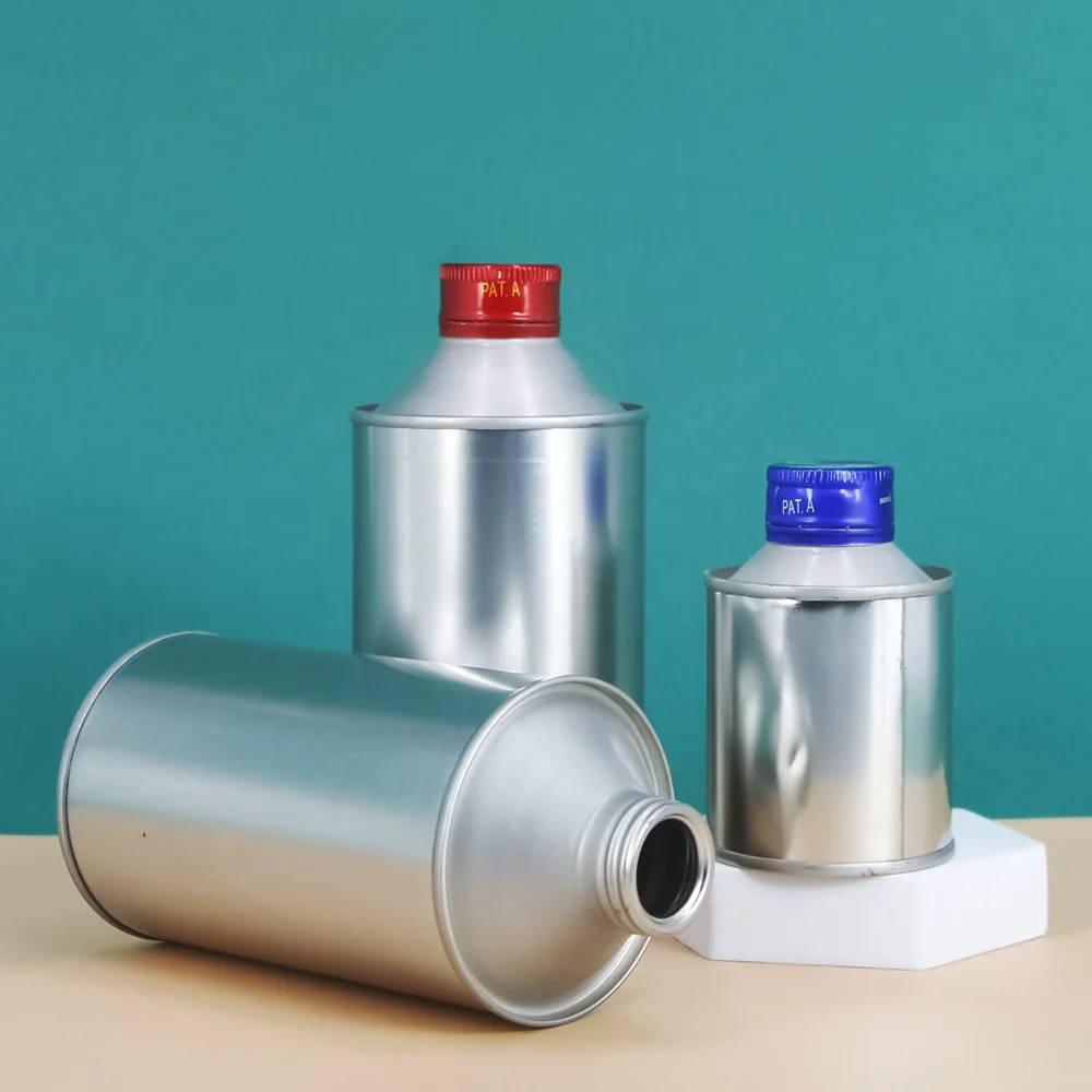 Wholesale 350ml 500l 1l Empty Metal Tin Can Brake Fluid DOT 3 Empty Tin Cans