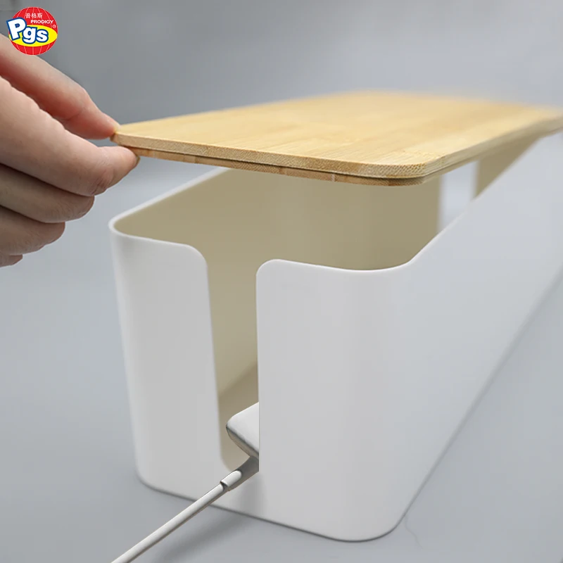 PRODIGY COB01 Cable Box Organizer cable Tidy Box bamboo Cable Storage Box