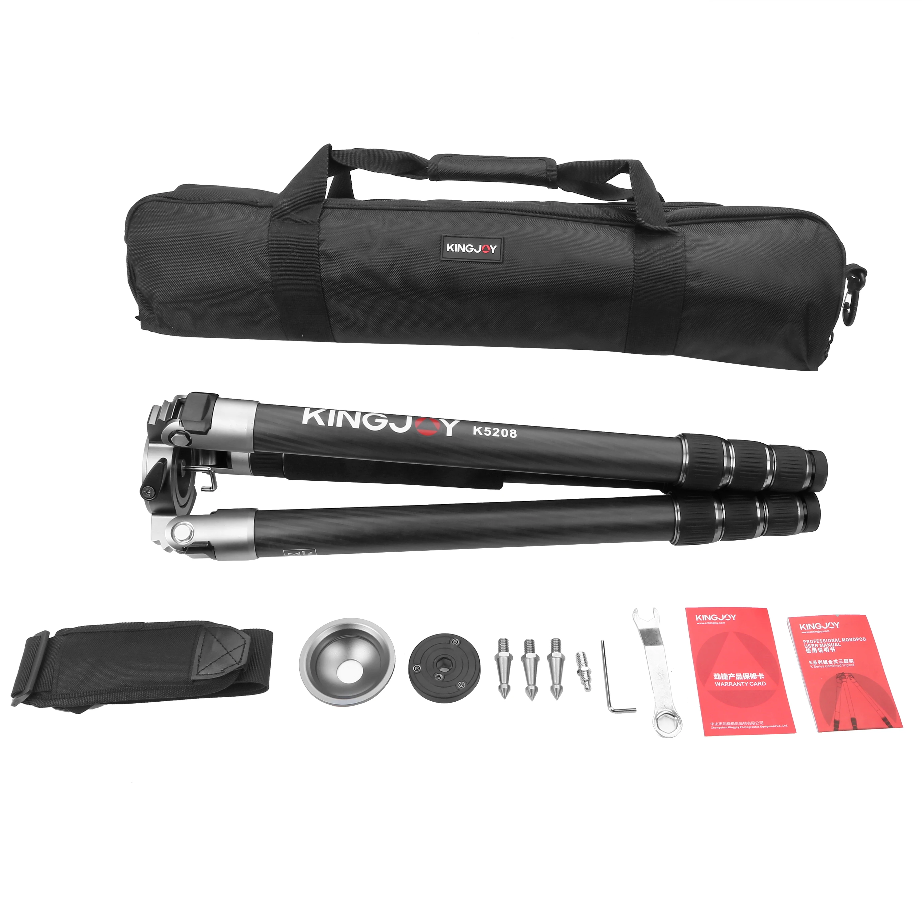 KINGJOY K5208 Hunting Tripod for Shooting Rifle Stand Carbon Fiber