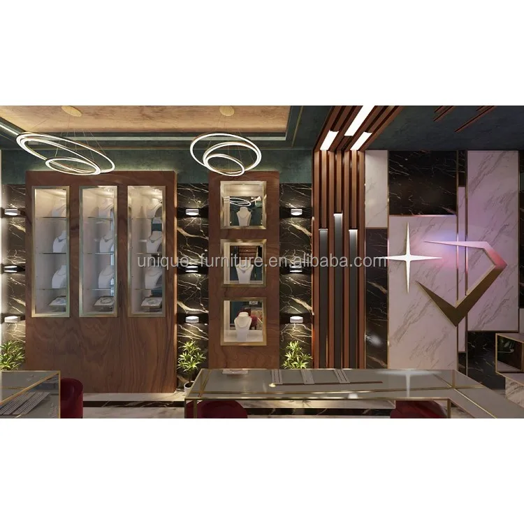 Популярный дизайн ювелирный магазин витрина современный мебель полезные часы высокого уровня украшения