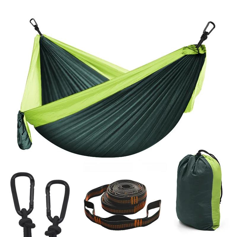 Wholesale Outdoor Double Size Parachute Nylon 2 person camping hammock custom