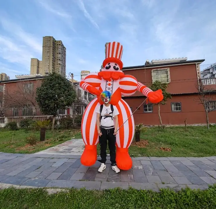 Event Parade Decoration Walking Inflatable Clown Puppet Costume For Decoration Advertising