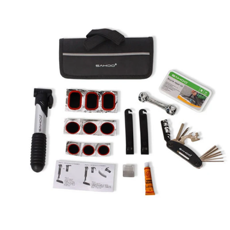 16-in-1 Multi-functional mountain bike repair and tire repair tool kit