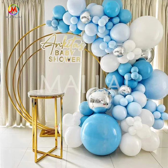 2022 Fashion Wedding Suppliers Circle Round Backdrop  Arch Stand Gold Stainless Steel background  For Event
