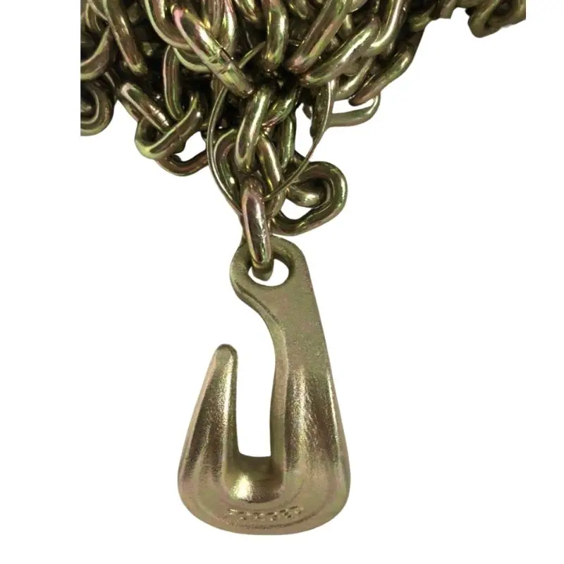 High Quality Yellow Zinc Galvanized G80 G70 Lifting Chain with Hooks