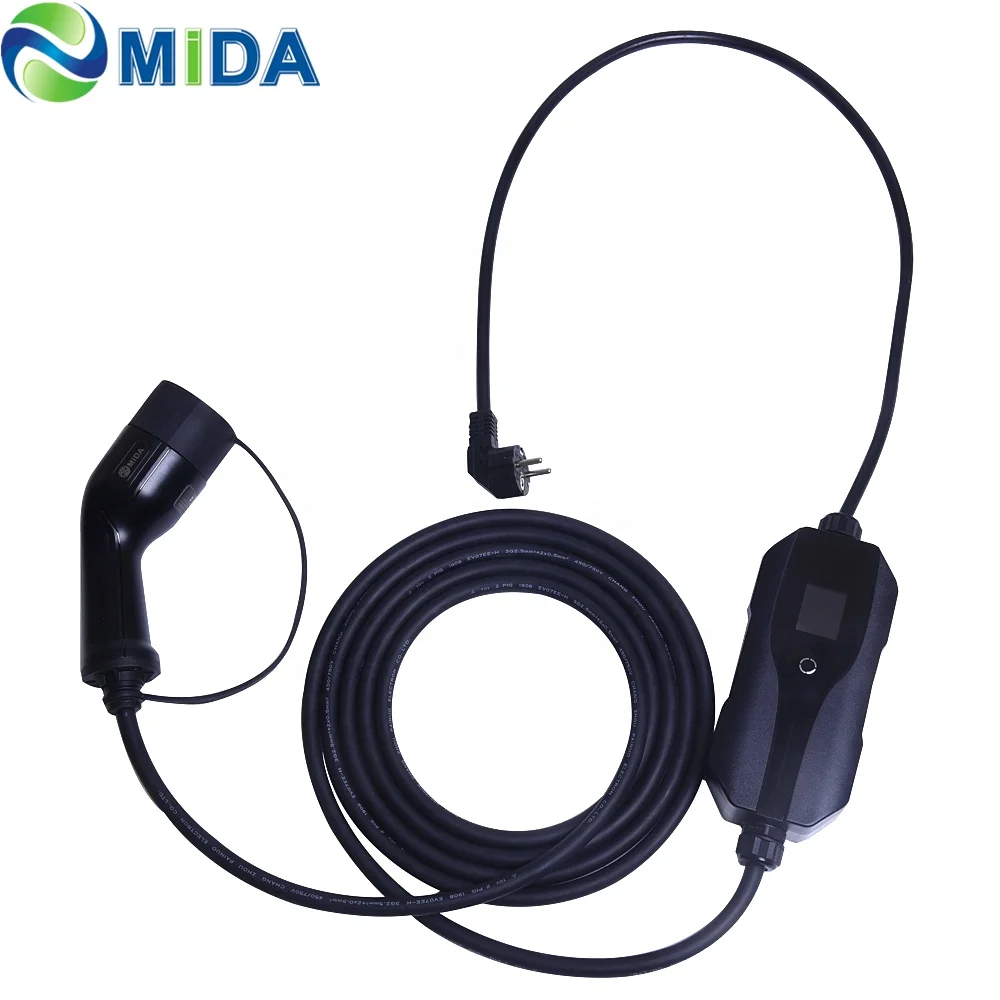 Портативное зарядное устройство type 2 EV, портативное зарядное устройство для электромобиля, стандартная вилка BS