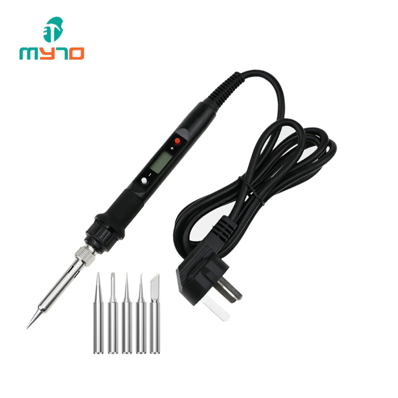 LCD Display electric welding solder iron and five mixed soldering tips Adjustable temperature