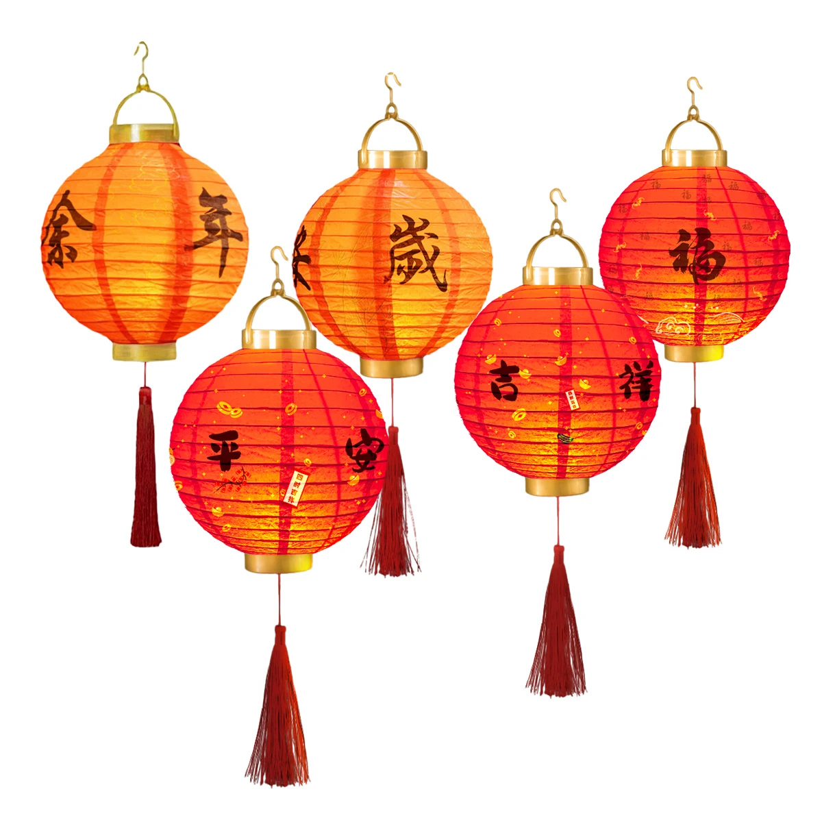 Chinese Style New Year Lamp Paper Honeycomb Hanging Lantern Folding Lantern for Chinese New Year Decoration party Supplies