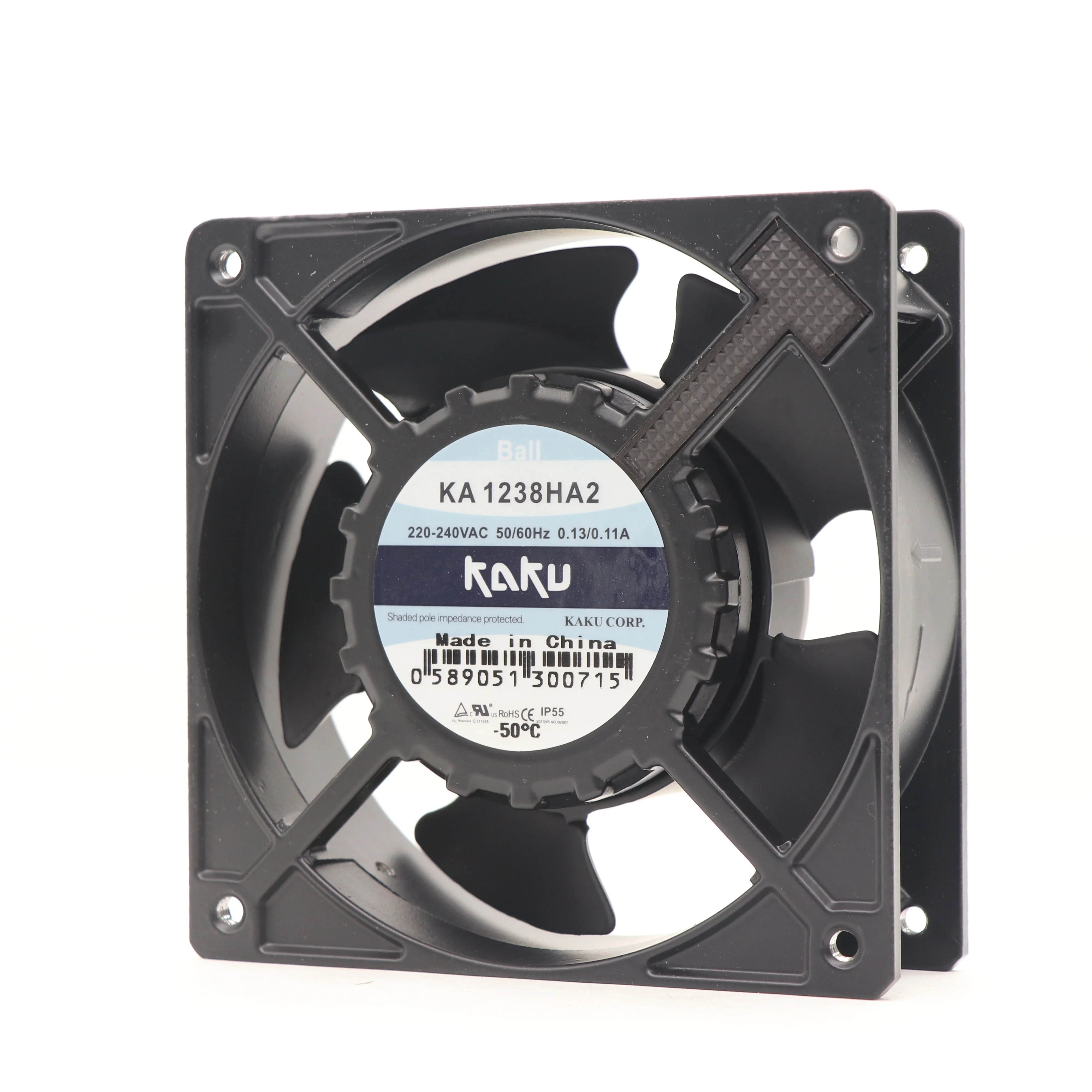 KAKU KA1238HA2 KA1238HA2-B 12038mm 220V AC 0.13A Ball bearing Industrial Distribution Small Cabinet Waterproof Axial Cooling Fan