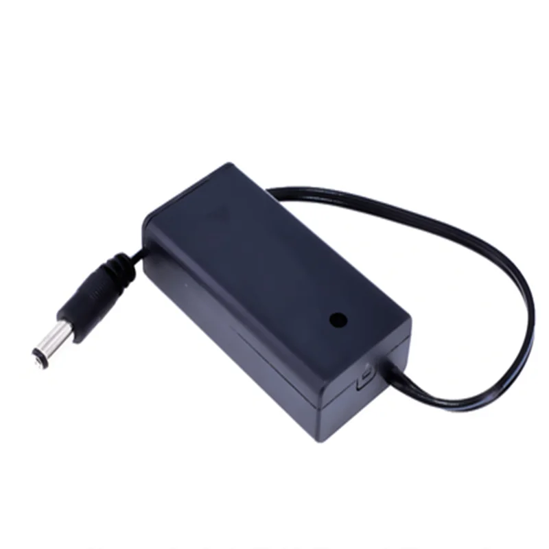 2AA Battery Holder with DC plug on Wire Leads, Cover and Switch