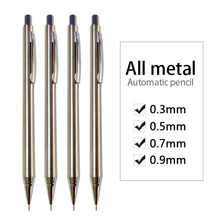 Оптовая продажа 4 размера: 0 3 5 7 и 9 мм с ластиком механические карандаши для эскизов архитектуры рисования
