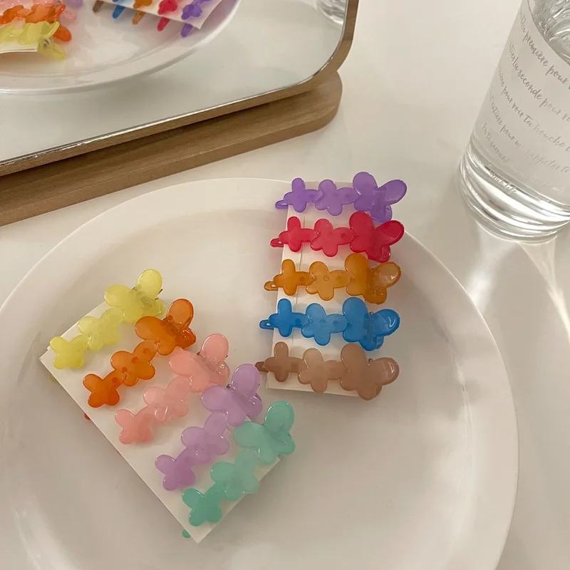  5 Piece Fashion Jewelry Colorful Hair Clamps Cute Butterfly