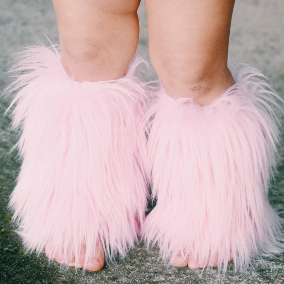 In Stock Faux Fur Boot Covers Kids Leg Warmers Girls Boot Socks Children Faux Fur Leg Warmers Solid Short Faux Fur Leg Warmers
