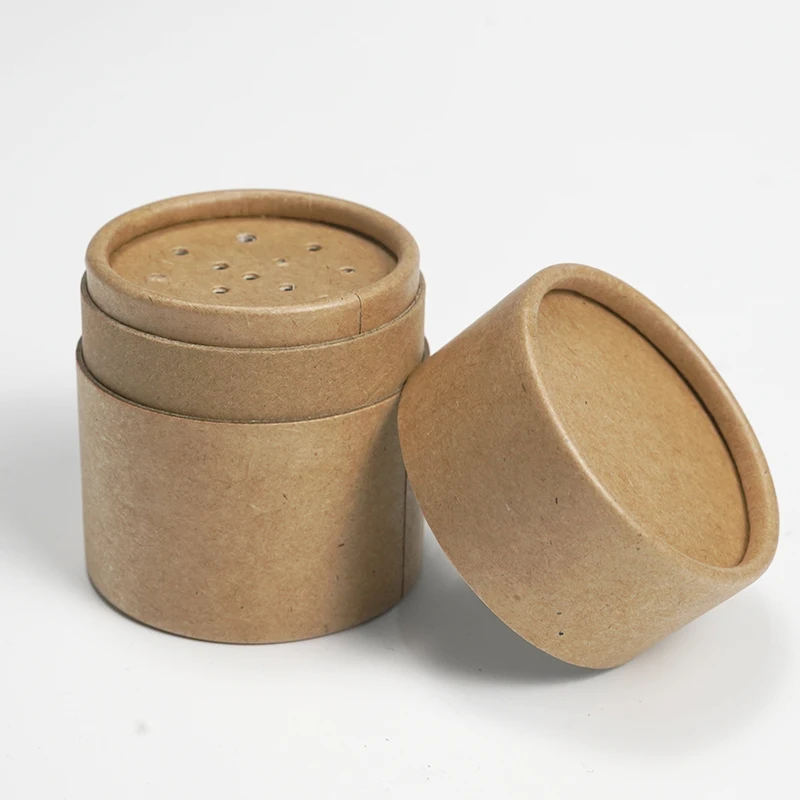 Loose Powder Sieve Hole Round Tube Kraft Paper Tube Round Packaging Food Grade Paper Tube