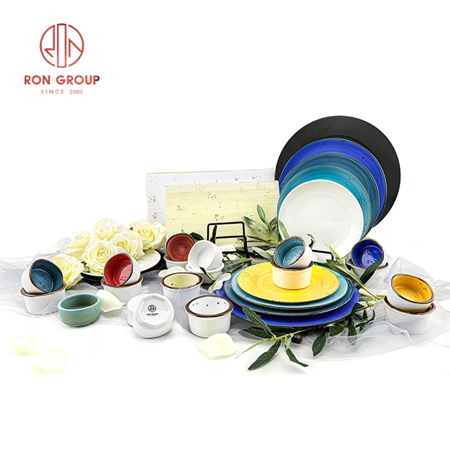 Mini Round Stackable Restaurant Hotel Small sauce dish ceramic tableware double use baking use ceramic ramekins