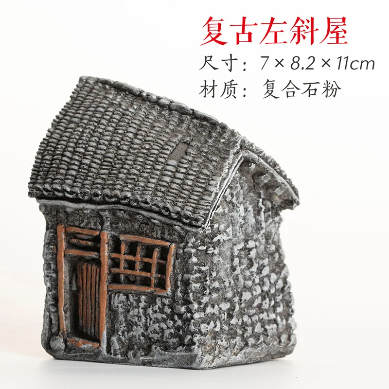 Оптовая продажа от производителя shiqu каменный камень для дома среднего размера древняя архитектура пейзаж бонсай Декор