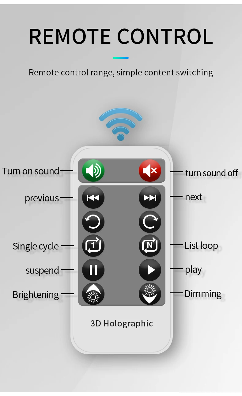 new design led 3d Super mini hologram fan display Round portable 3d holographic fan 11cm Mobile App control hologram projector
