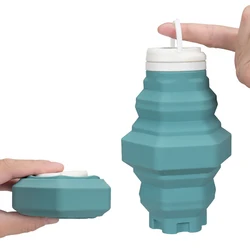 foldable bottle sport water bottle 500 ml drinking 2022 new products custom logo wholesale direct silicone  material