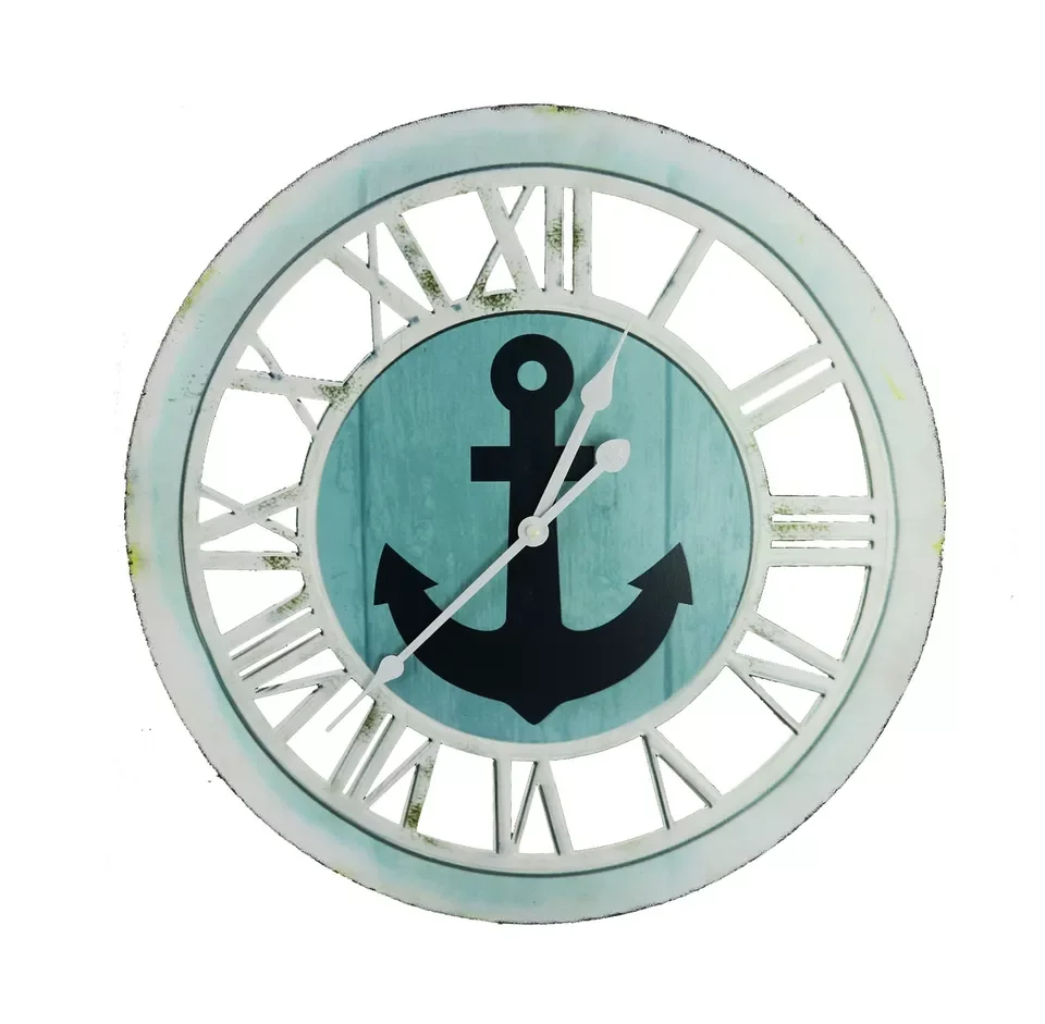 Newart 3D Led Digital Custom Logo Diy Anchor Smart Wall Clock Nordic