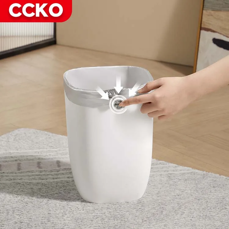 CCKO Прочный Крытый белый отель современный 2 1 галлон 8 л мусорное ведро для ванной комнаты пластиковый кухни