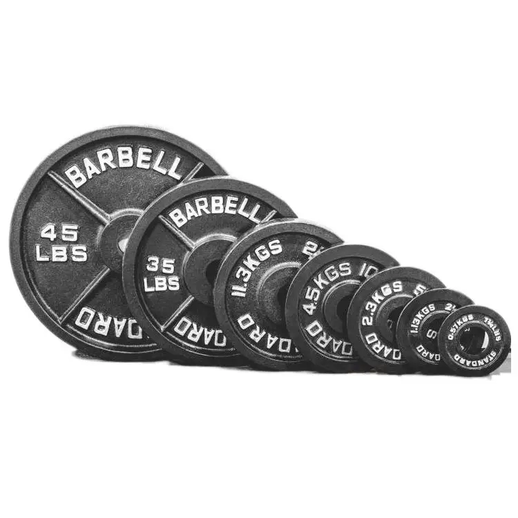 Body building fitness sport flexible cast iron work out barbell plate