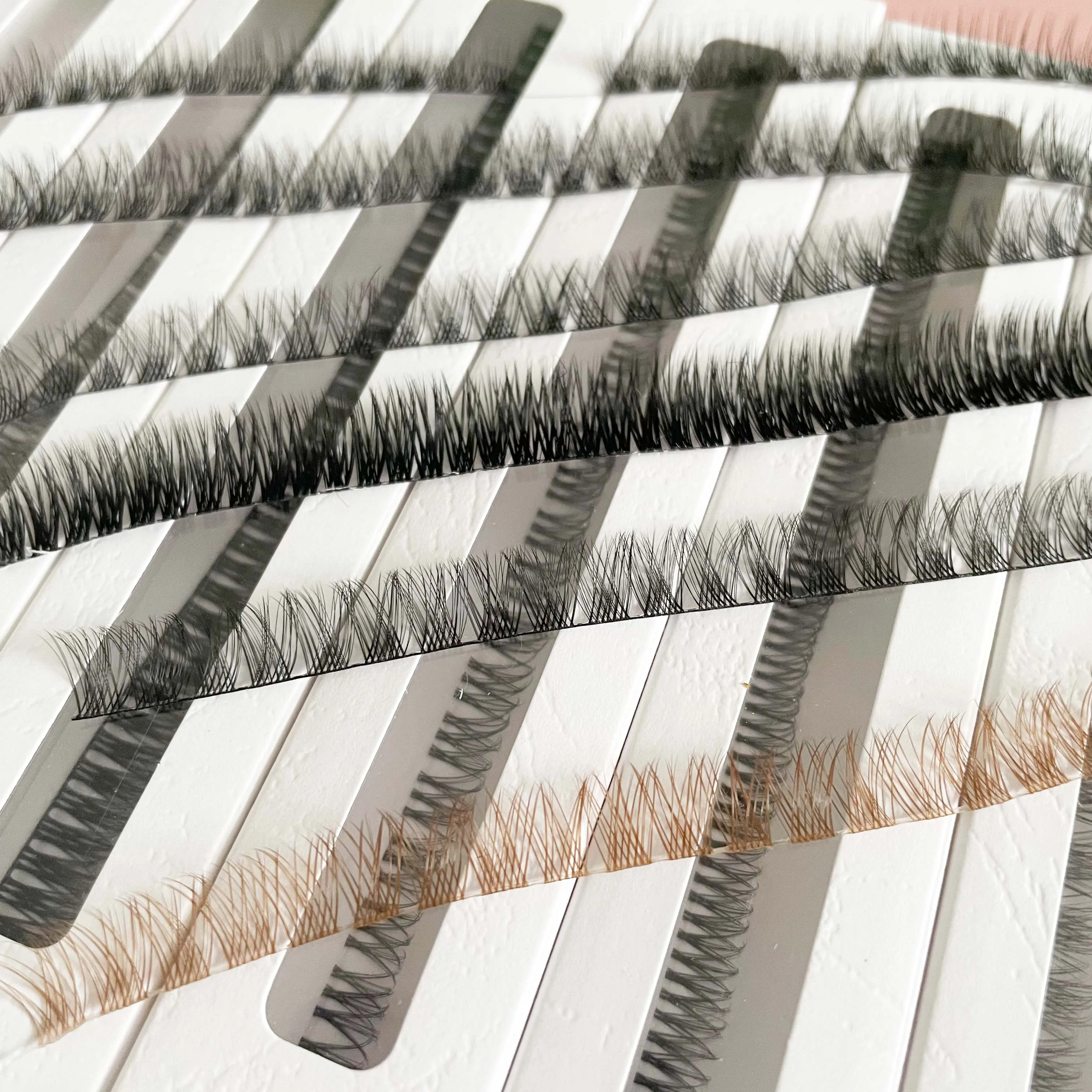 Popular Diy Eyelash Extensions 14 Days Glue-Based Lashes Half A Permanent Eyelash Segmented Lash DIY Ribbons lashes