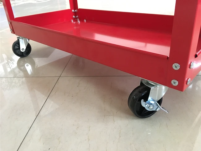 Cheap Steel 1 drawer 2 mesh plate 3 tray tool carts  trolley service counter