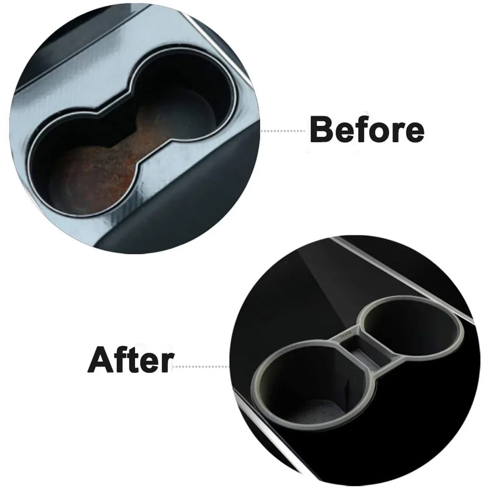 For Tesla Model Y Model 3 Center Console Cup Holder Silicone Cup Inserts Accessories 2017-2021