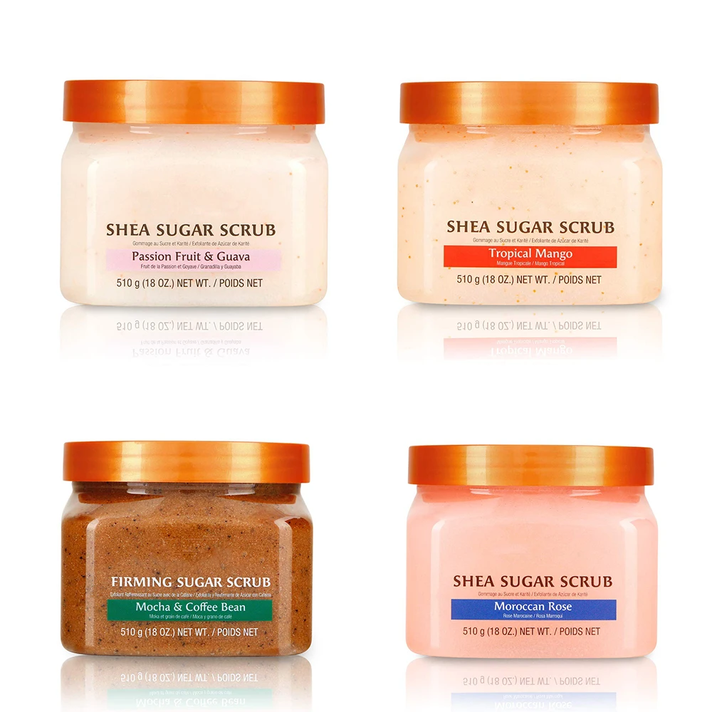 Частная торговая марка органических натуральных красочных фруктов, сахар Ши, Отшелушивающий скраб для лица и тела