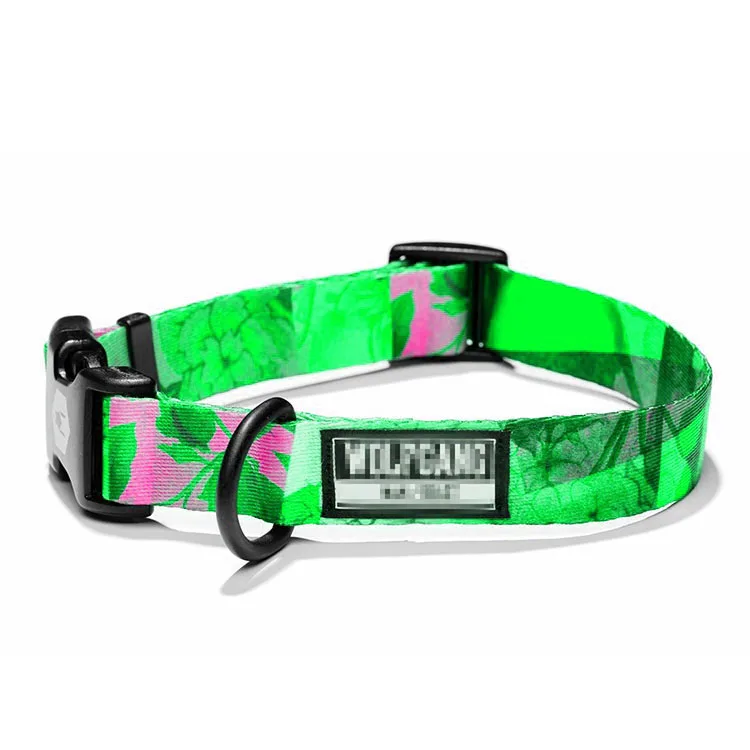Best selling pet products durable nylon custom print dog collar for medium dogs
