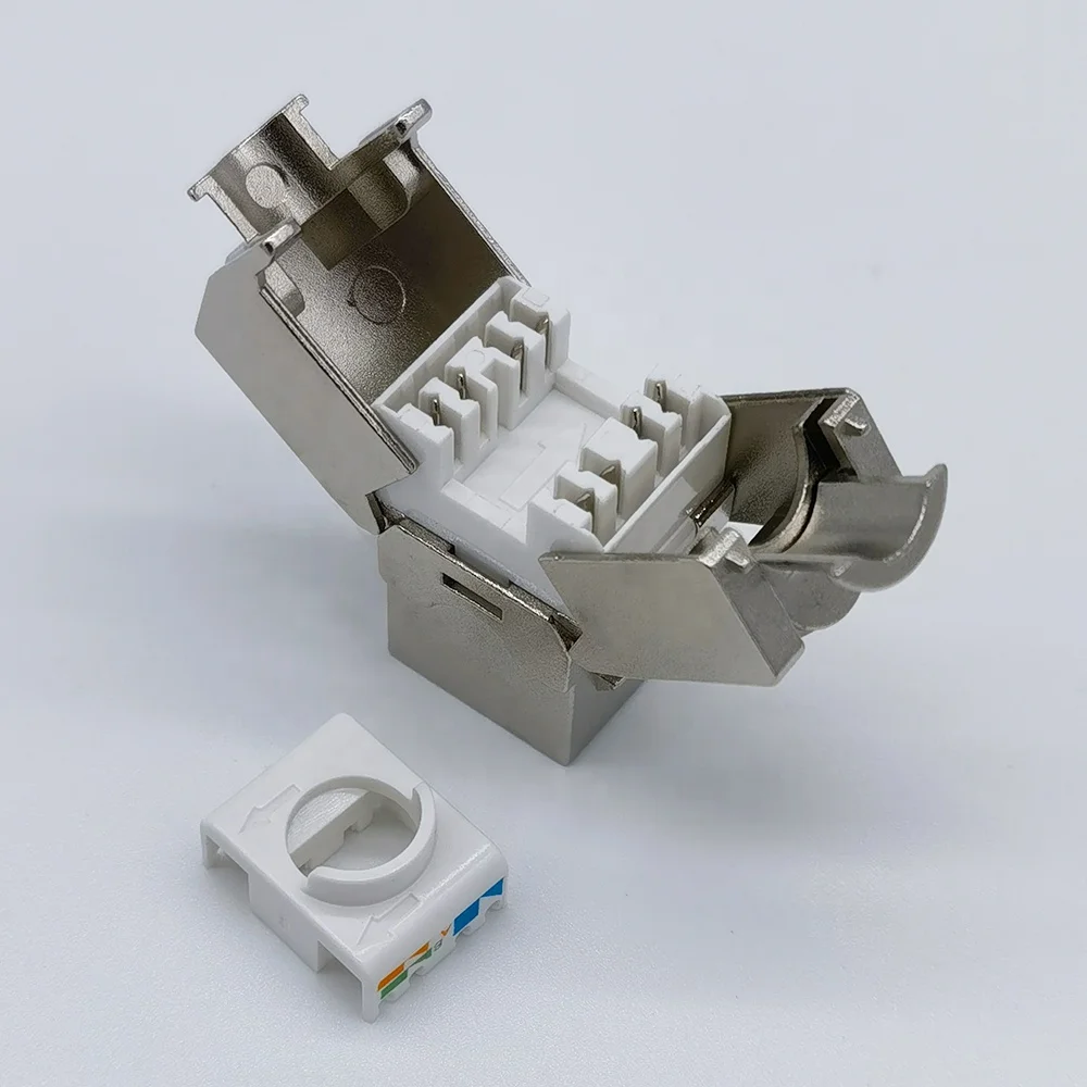 Цинковый сплав Cat6A экранированный Keystone Jack AMP Тип STP FTP Cat6a RJ45