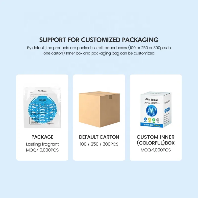 Factory price wholesale custom printed urinal screens deodorizer mat with free sample