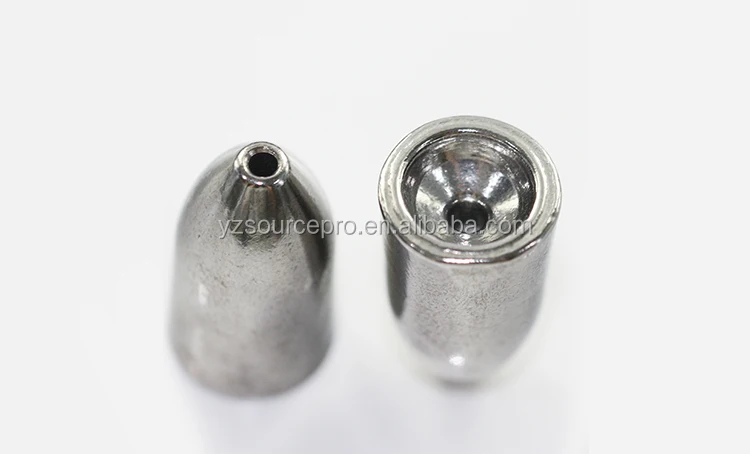 Wholesale high quality tungsten fishing bullet weights unpainted tungsten weight